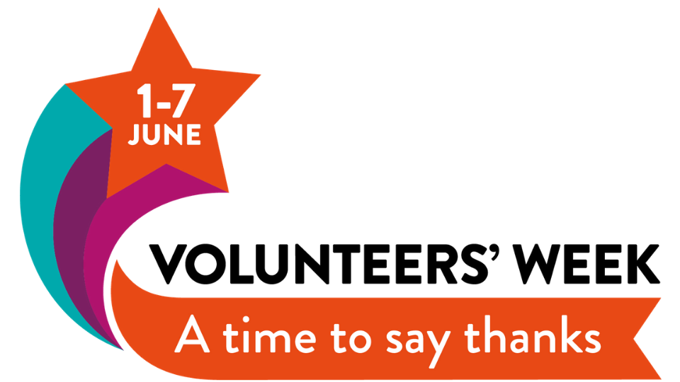 1-7 June. Volunteers Week. A time to say thanks.