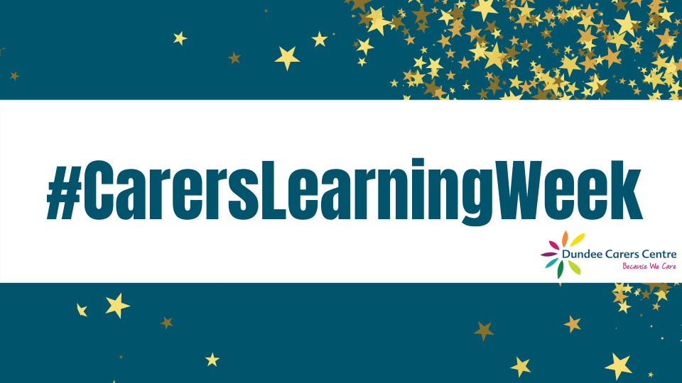 Blue background with glitter stars on top. The words 