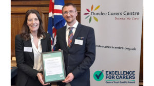 The award is a Carers Trust standard for best practice in services, advice and information for unpaid carers.